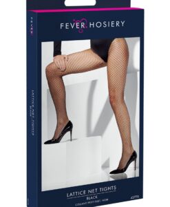 Alternative view of Lattice Net Tights – Black | Fishnet Costume Tights