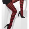 Opaque Tights – Red & Black Striped