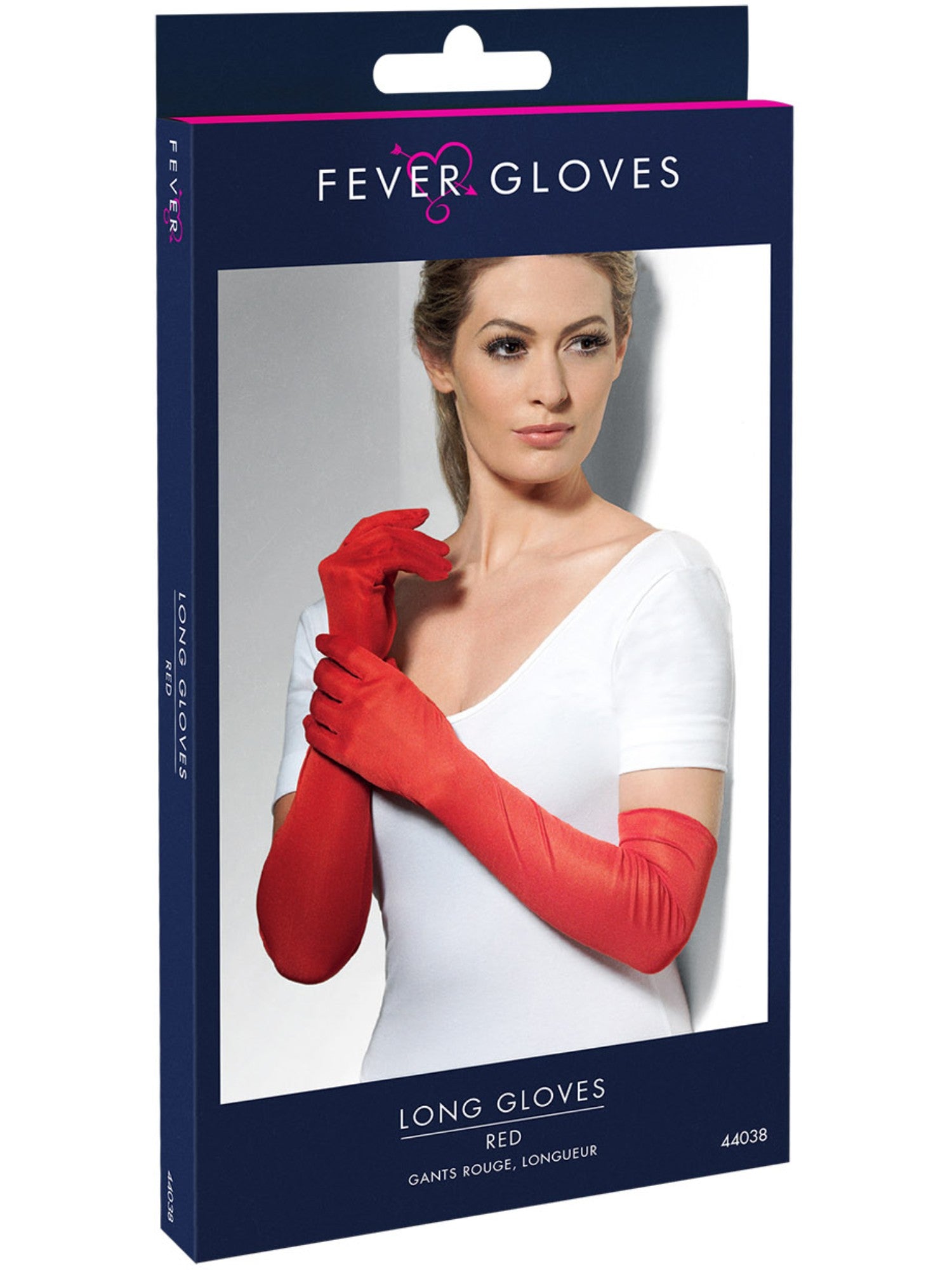 Long Red Gloves – Over Elbow - Image 2
