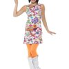 60s Groovy Chick Costume – Multi-Coloured