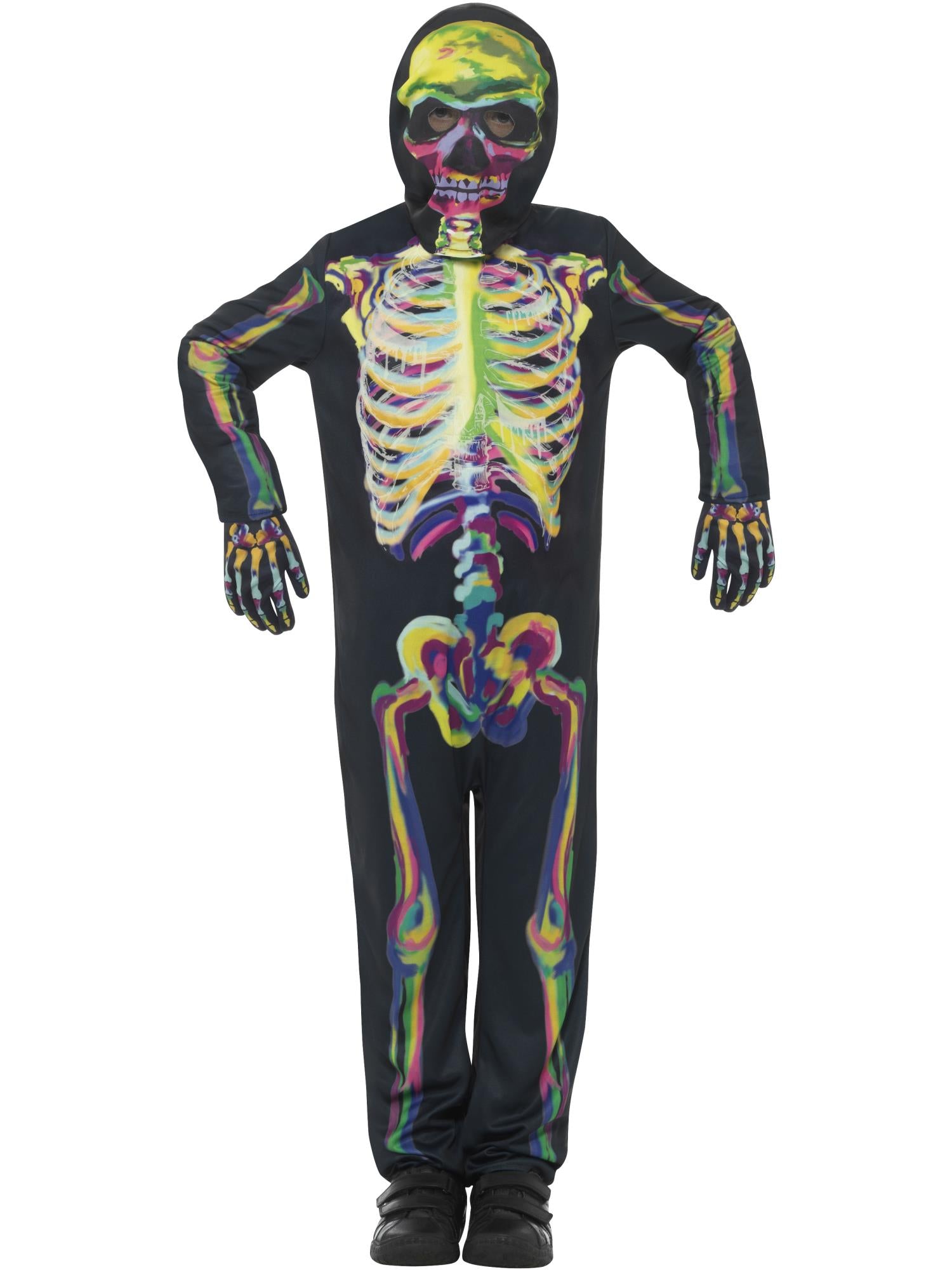 Kids Glow in the Dark Skeleton Costume - Image 4