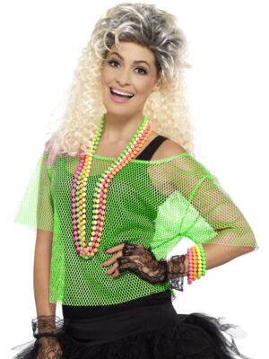 80s Fishnet Top – Neon Green