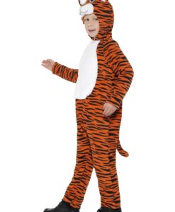 Alternative view of Tiger Costume – Orange & Black Hooded Jumpsuit with Tail
