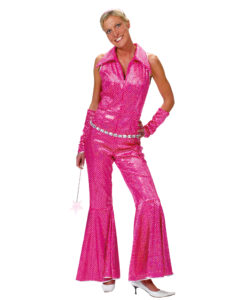 Alternative view of Pink & Silver Sparkle 70s Jumpsuit 