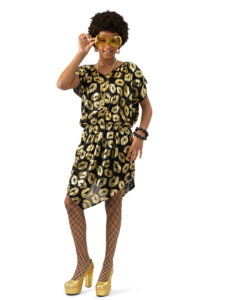 Alternative view of Ladies 80s “Kiss” Print Dress