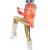 Ladies 60s Sgt Pepper–Style Jacket – Orange / Pink