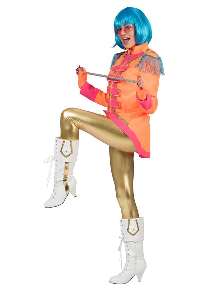 Ladies 60s Sgt Pepper–Style Jacket – Orange / Pink