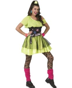 80s “Kiss the Girl” Costume – Black & Neon
