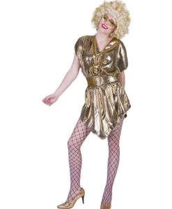 80s Gold Party Dress – Metallic Gold