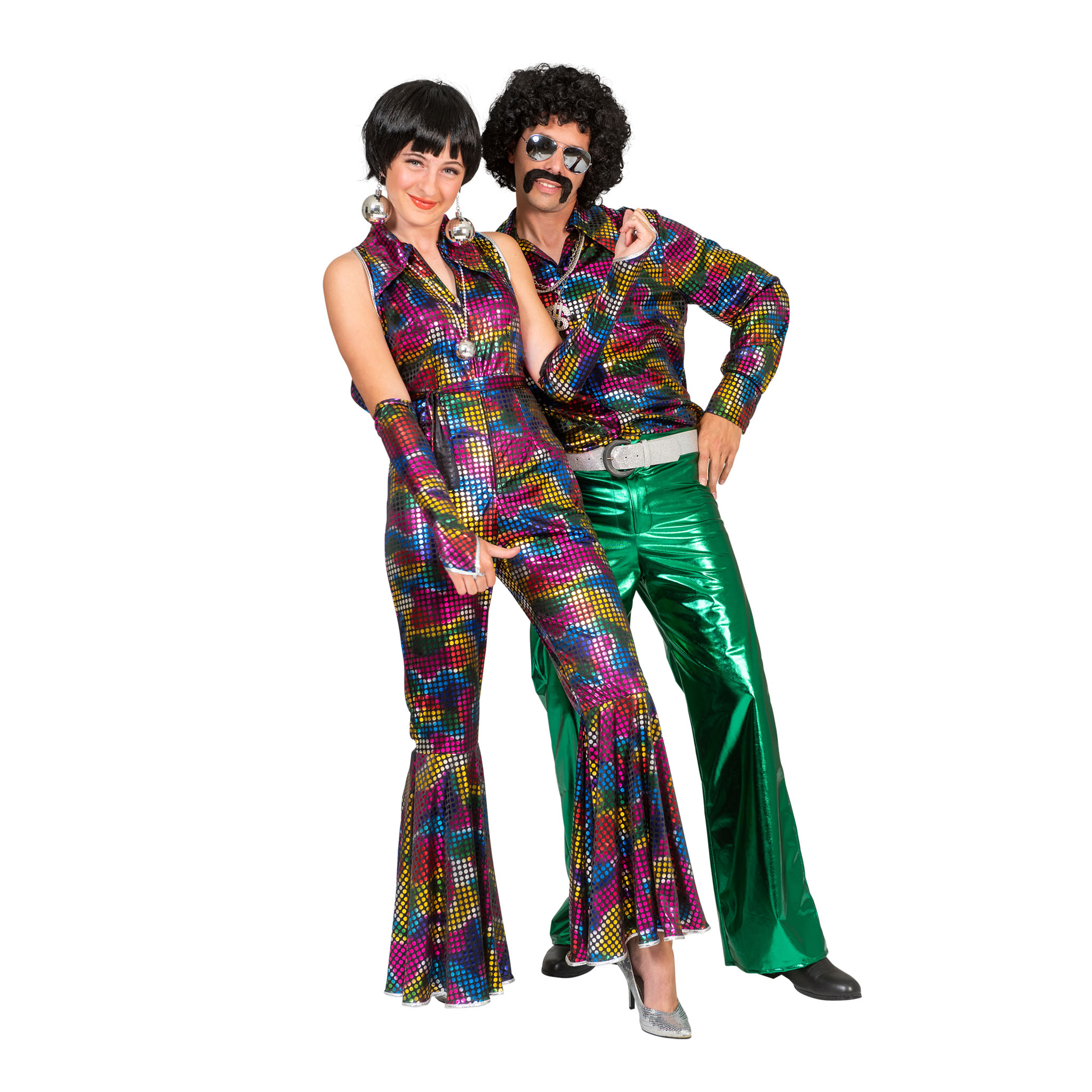 Rainbow Sparkle 70s Jumpsuit – Disco & Retro Style - Image 4
