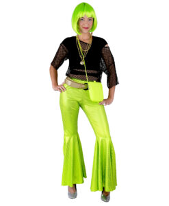 Ladies Lime Sequin Flares