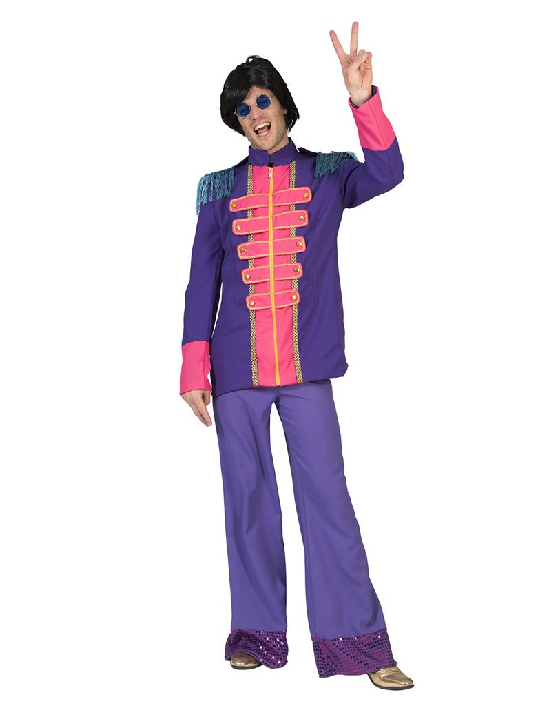 60s Sgt Pepper–Style Beatles Jacket – Purple / Pink