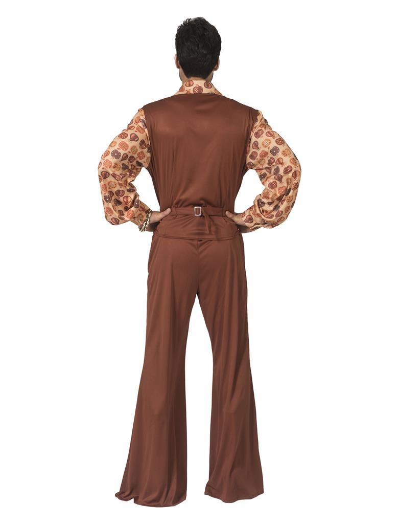 Fruity 70s Gent Costume – Brown Flares, Shirt & Waistcoat - Image 4