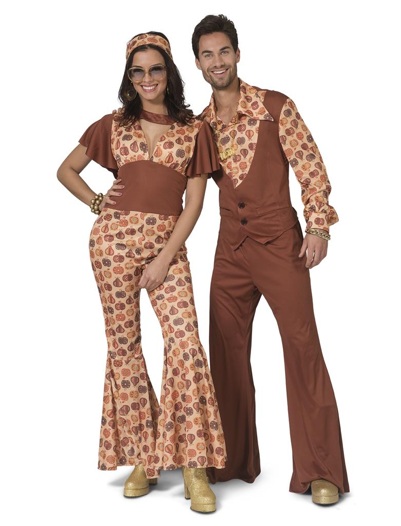 Fruity 70s Gent Costume – Brown Flares, Shirt & Waistcoat