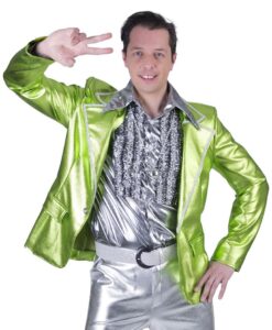 Disco Fever Lime Green Lamé Jacket