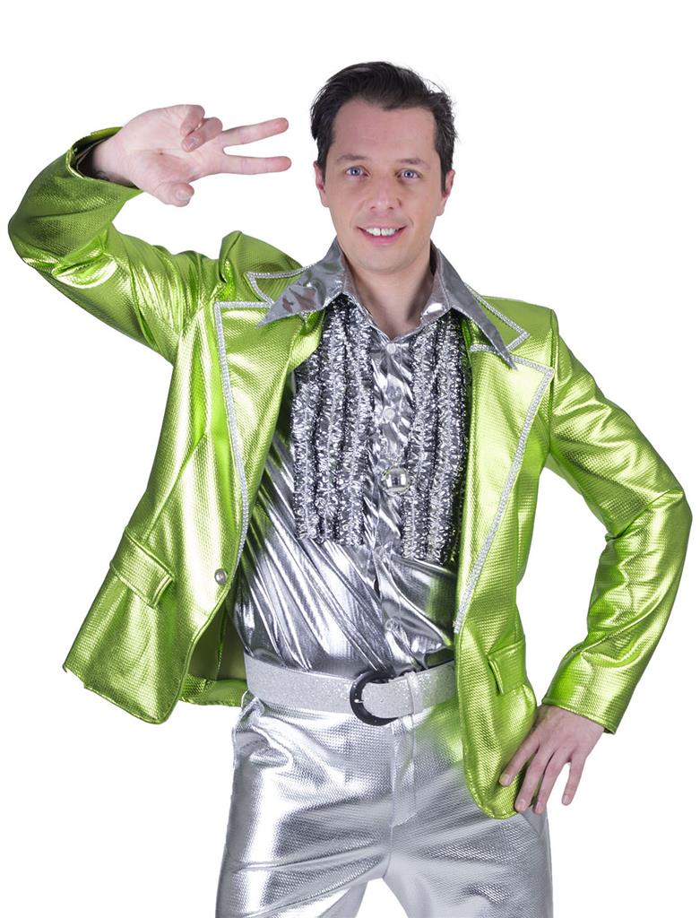 Disco Fever Lime Green Lamé Jacket