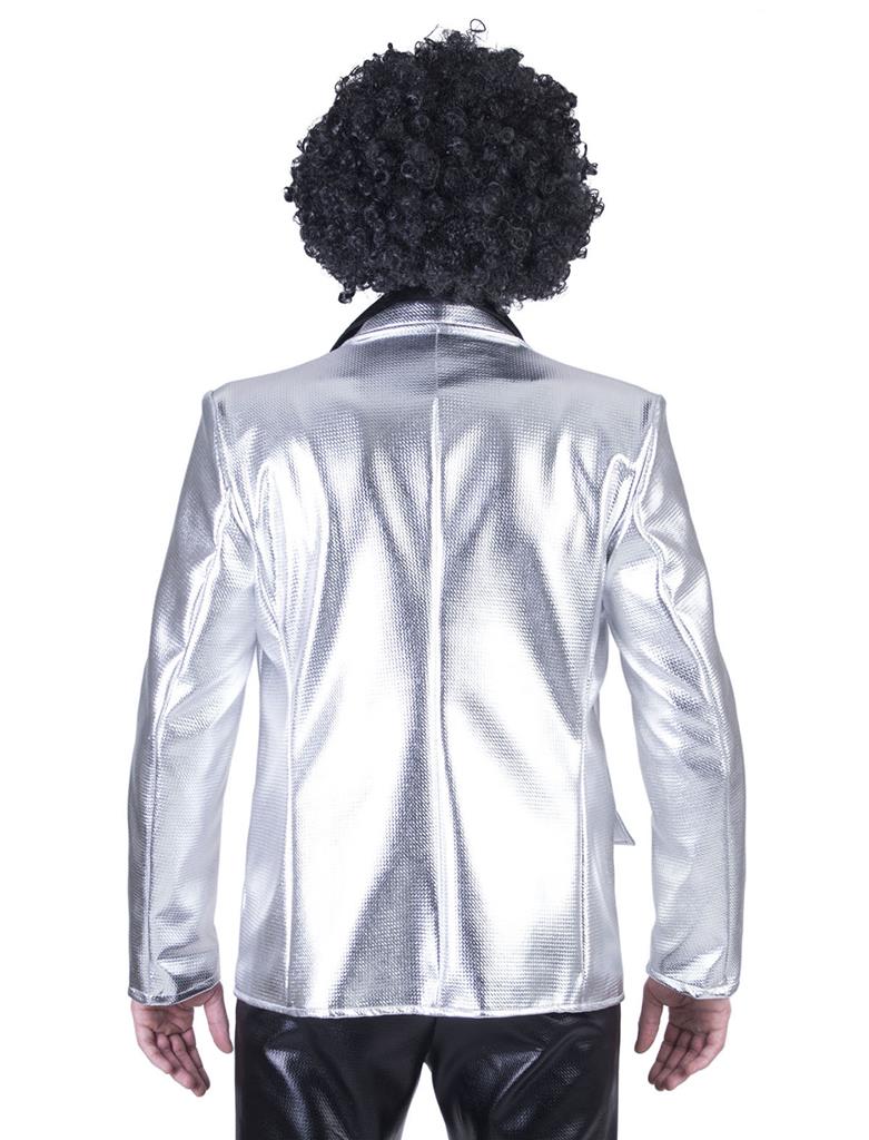 Disco Fever Silver Lamé Jacket - Image 3
