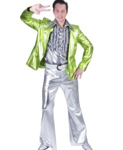 Alternative view of Silver Shiny Lamé Flared Trousers