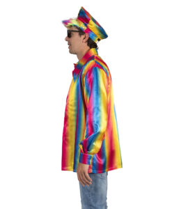 Alternative view of Bright Rainbow Shirt – 70s / Pride / Entertainer Style
