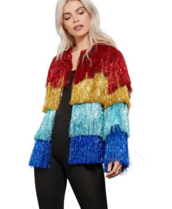 Tinsel Fringe Jacket – Multi-Coloured