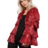 Tinsel Fringe Jacket – Red