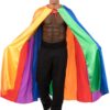 Rainbow Satin Cape