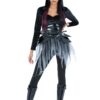 Dark Warrior Costume – Hooded Dress Top with Corset Detail
