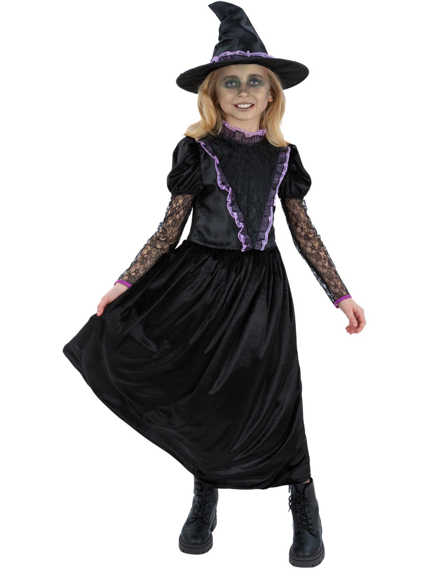Girls Witch from the West Costume – Dress & Hat - Image 4