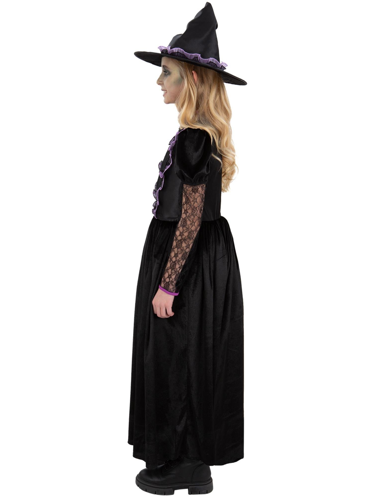 Girls Witch from the West Costume – Dress & Hat - Image 2