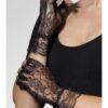 Fingerless Lace Gloves – Black
