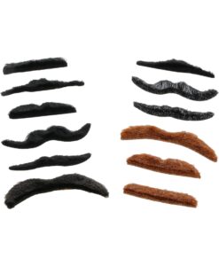 Alternative view of Party Tashes – Assorted Designs & Colours (12 Pack)