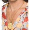 Gold Metal Medallion on Chain – 70s Macho & Retro Fancy Dress