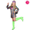 Girls Rainbow Hologram Disco Dress