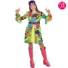 60s 70s Girls Green Peace Hippie Dress