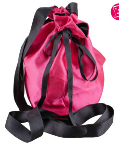 Pink Satin Drawstring Bag