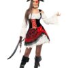 Glamorous Lady Pirate Costume – Red Dress & Hat