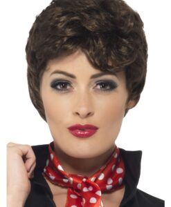 Grease Rizzo Wig – Brown, Short Fancy Dress Wig