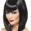 Vamp Wig – Black, Short with Fringe Fancy Dress Wig