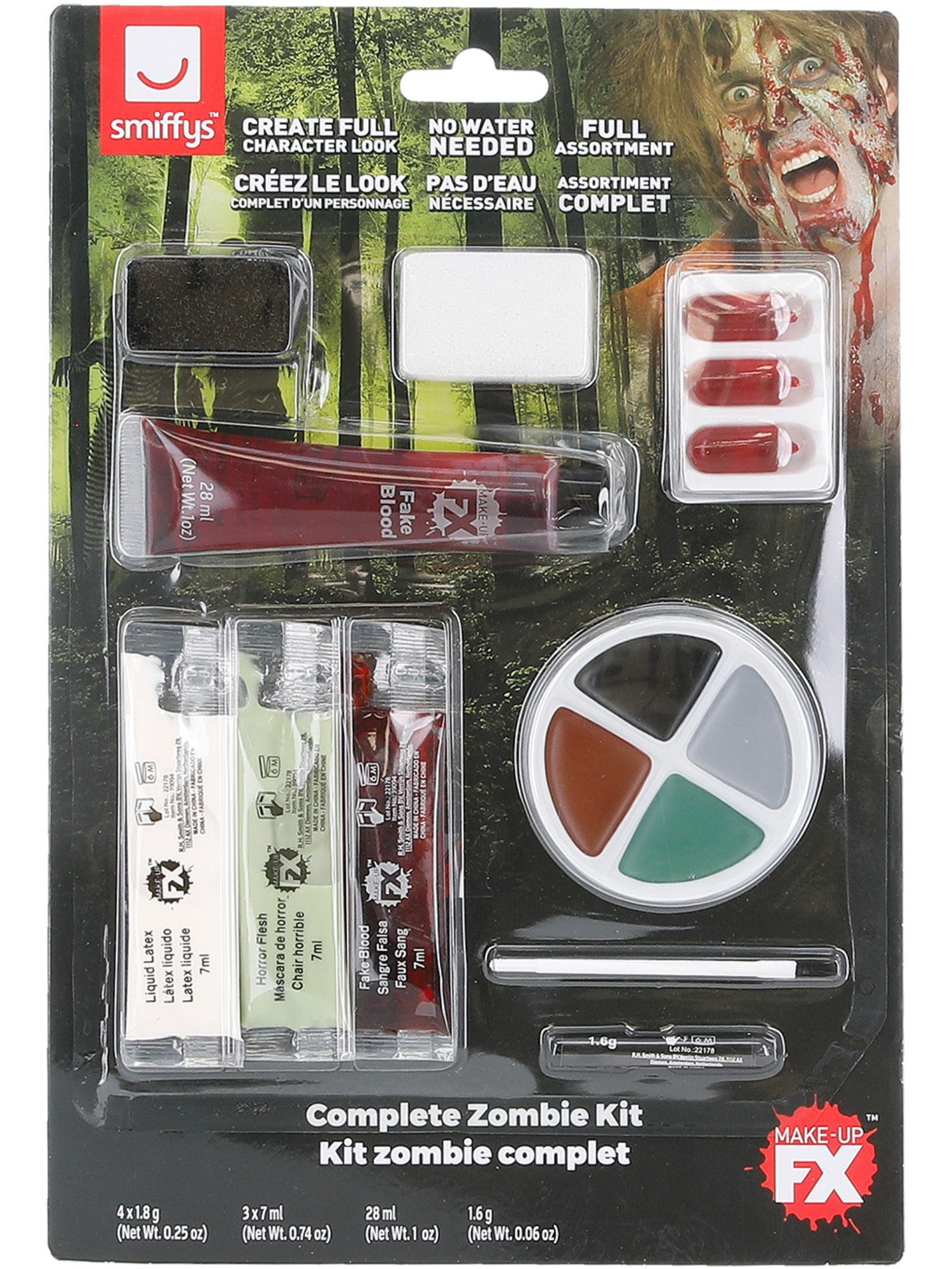 Smiffys Make-Up FX Complete Zombie Kit