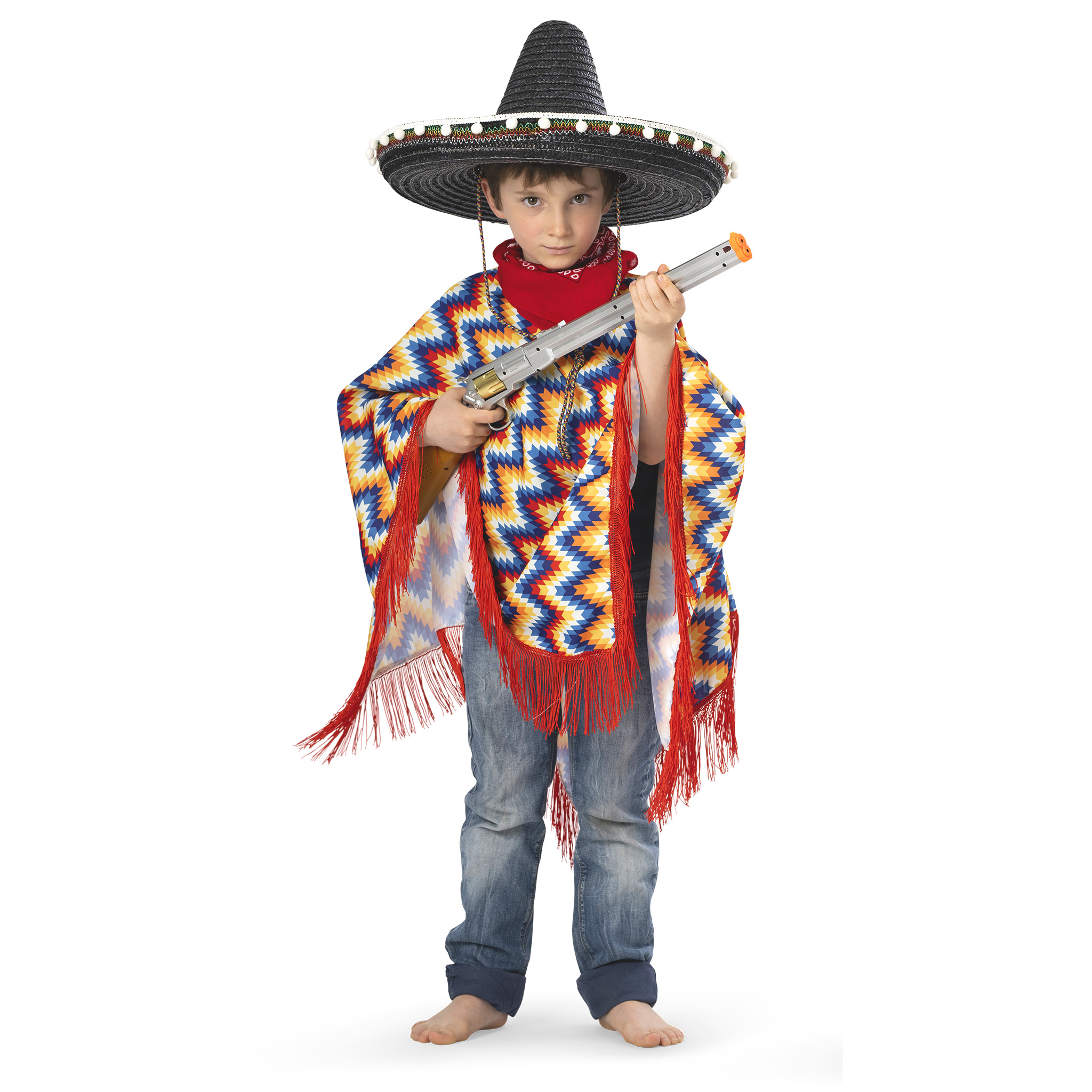 Western Poncho – Multicoloured & Fringed - Image 3