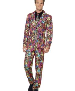 Alternative view of 90s Neon Multi-Coloured Suit – Jacket, Trousers & Tie