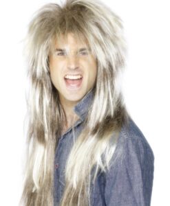 80s Mega Mullet Wig – Blonde & Brown, Long Fancy Dress Wig