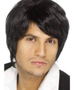 “Boy Band” Wig – Black Fancy Dress Wig