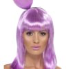 Candy Queen Wig – Lilac with Heart Headband Fancy Dress Wig