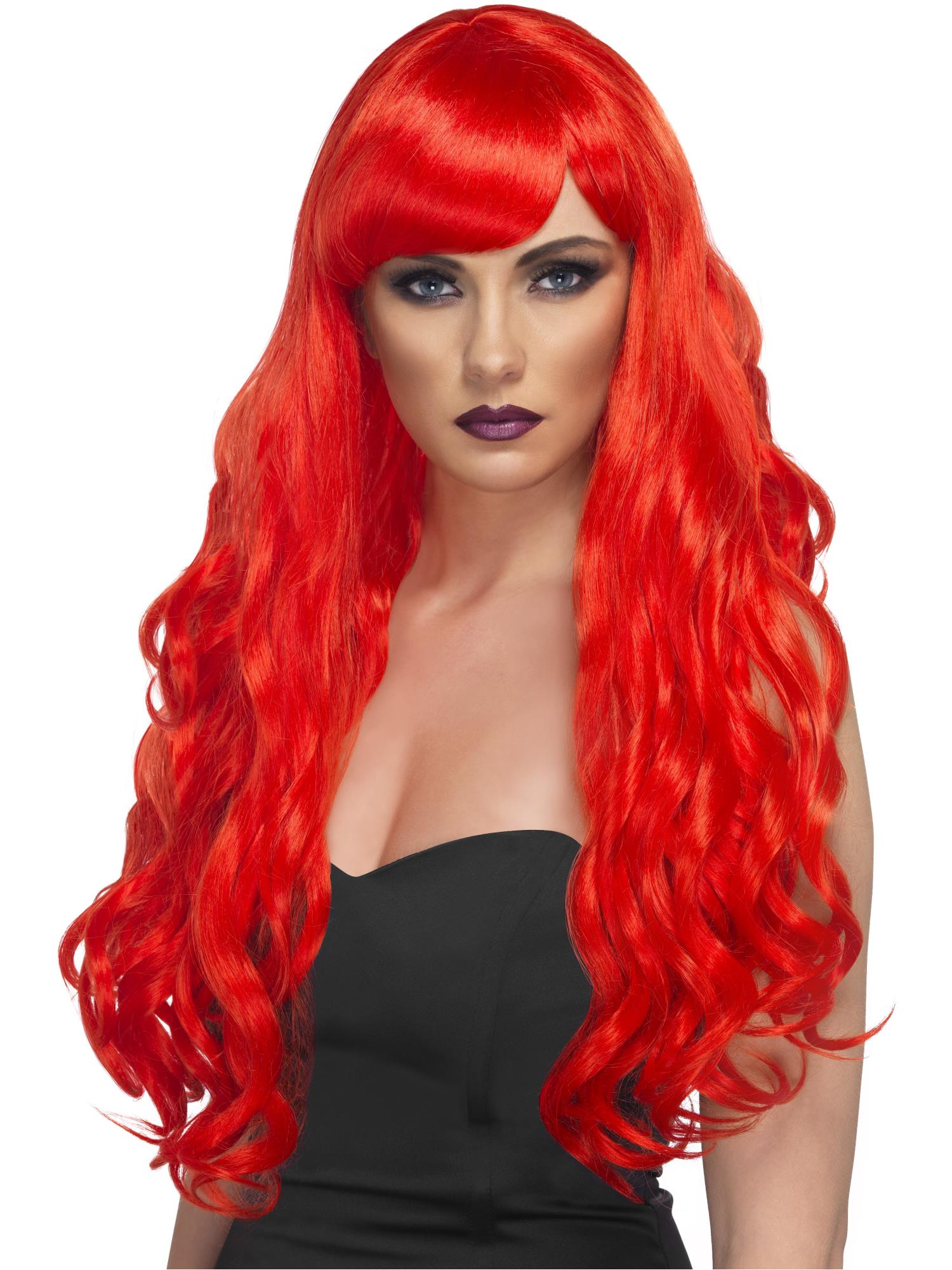 Desire Wig – Long, Curly with Fringe Fancy Dress Wig , 7 colours