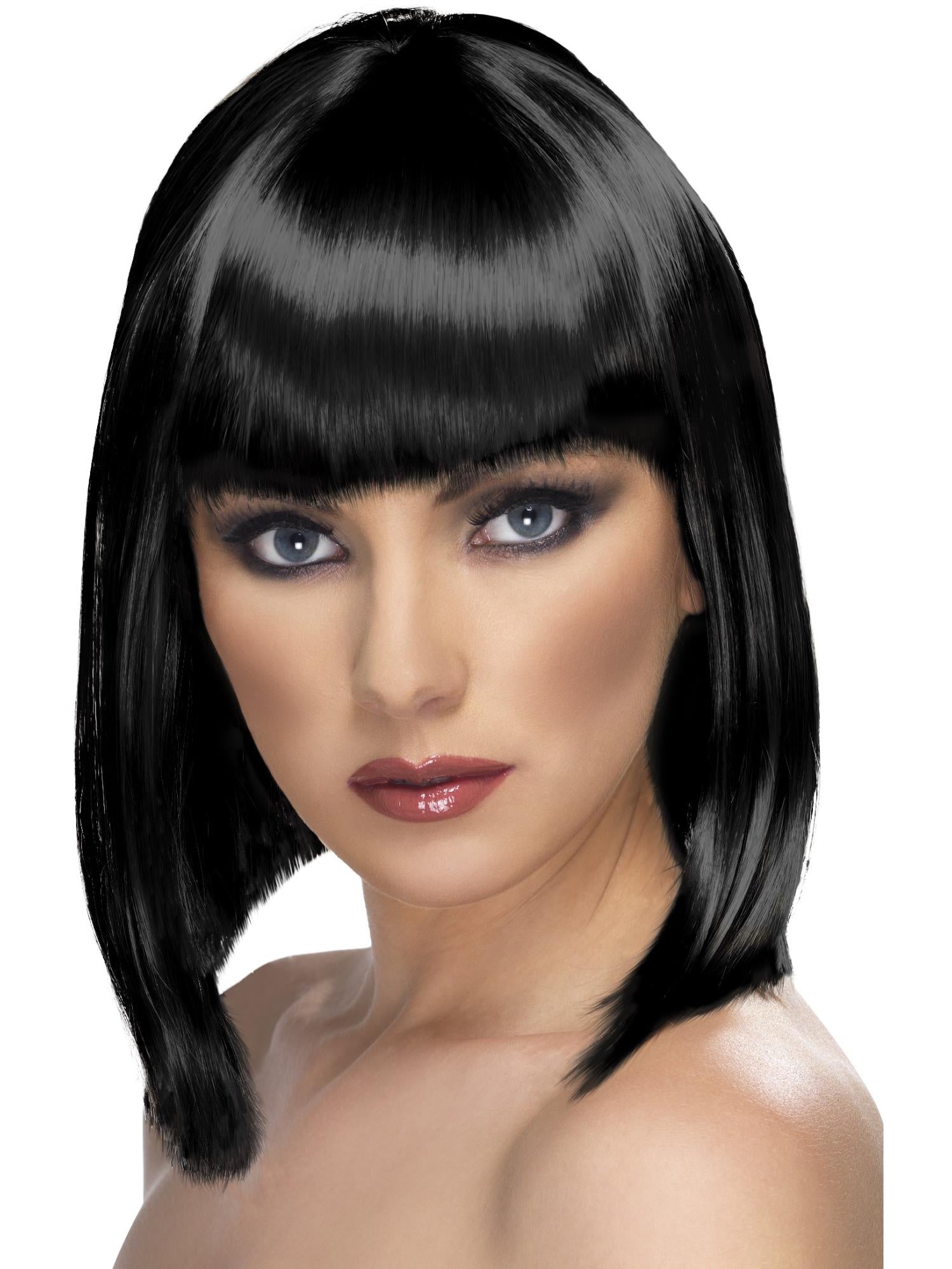 Glam Wig – Short, Blunt Cut with Fringe – 13 Colour Options