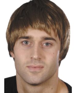 “Guy” Wig – Brown Gents Style Fancy Dress Wig