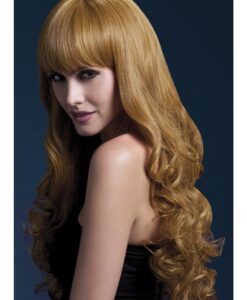 Fever Isabelle Wig – Long Soft Curls with Fringe , Auburn