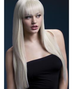 Fever Jessica Wig – Long Straight with Fringe , Deluxe "ABBA"