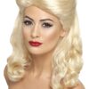 40s Pin-Up Wig – Blonde with Victory Rolls Fancy Dress Wig